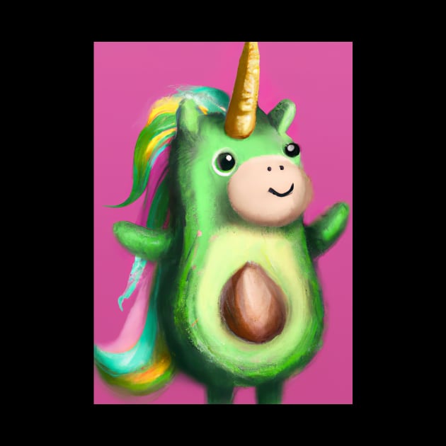 Cute Unicorn Avocado by maxcode