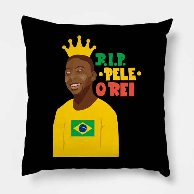 Pele - Famous footballers - R.I.P Pele Pillow by Boogosh