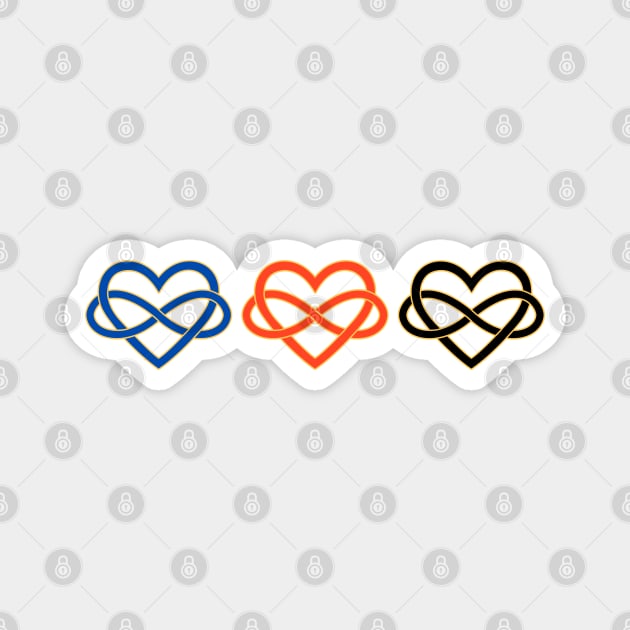 Polyamory 3 Infinity Hearts Magnet by sexpositive.memes