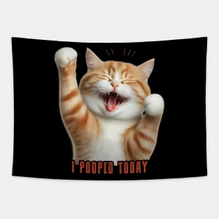 I Pooped Today // Funny Cat Tapestry