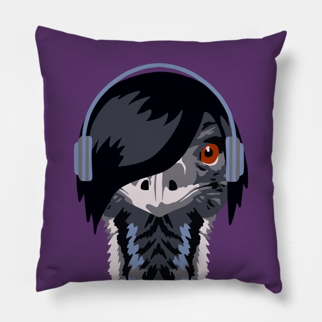 Emu or Emo? Pillow by GeoCreate