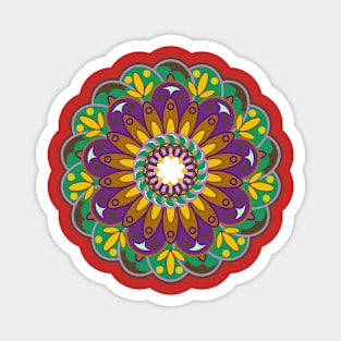 Mandala Flower Vintage Pattern Art Colorful Paisley Magnet