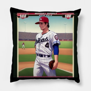 Vintage Baseball Pitcher Poster Pillow