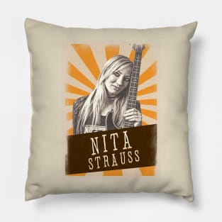 Vintage Aesthetic Nita Strauss 80s Pillow