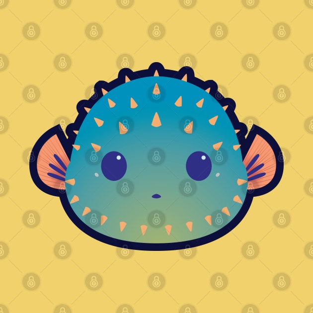 Poker Face Puffer Fish by zarya_kiqo