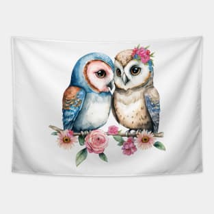 owl Blue Tapestry