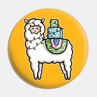 Gift Carrying Llama Pin