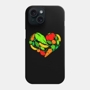 Healthy Veggie Heart For Vegetarian And Vegan Phone Case