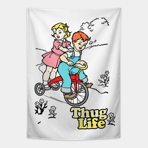 Thug Life / Retro Design Tapestry by DankFutura