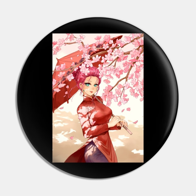 Cherry Blossom Viewing Pin by RobustaArt