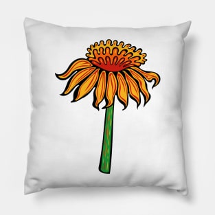 Flame Coneflower  Indigenous WAWEZHI CANADA Pillow