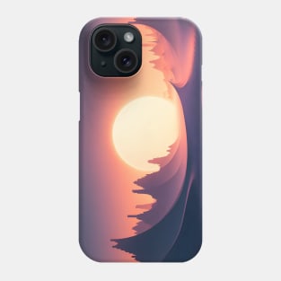 Beautiful scenery of landscapes from Sand dune with the sun Phone Case