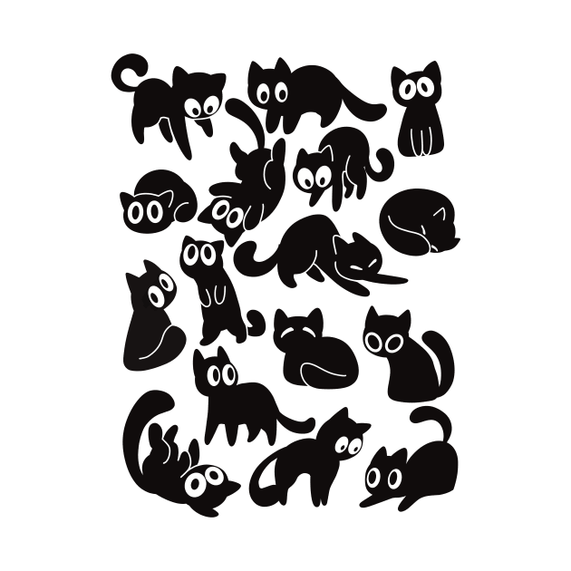 black cats!! by lilacfeathers