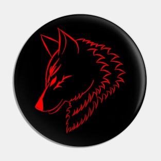 Red wolf Pin