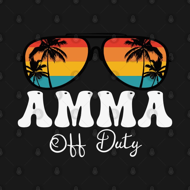 Amma Women Off Duty Sunglasses Grandma Hello Summer Sunset by TeeaxArt