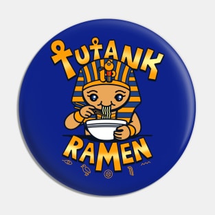 Tutank-Ramen Funny Cute Egyptian Pharaoh Eating Ramen Cartoon Pin