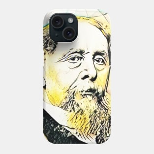 Charles Dickens Portrait | Charles Dickens Artwork 2 Phone Case