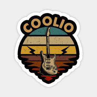 Vintage Guitar Beautiful Name Coolio Personalized Magnet