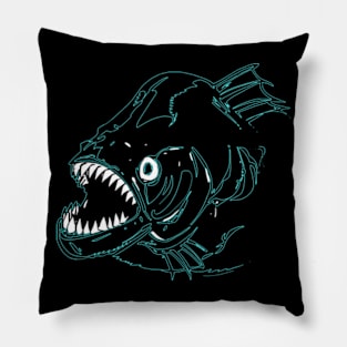 Piranha graphic Pillow