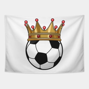 Soccer Crown King Tapestry