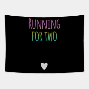 Running For Two - Pregnant Runner Tapestry