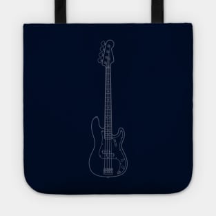 P-style Bass Guitar Outline Tote