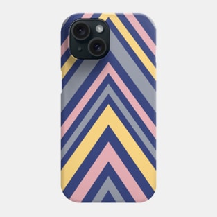 Chevron Pattern in Grey, Navy Blue, Pink and Yellow Phone Case