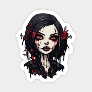 Goth Girl Demon Muerta Masquerade Magnet