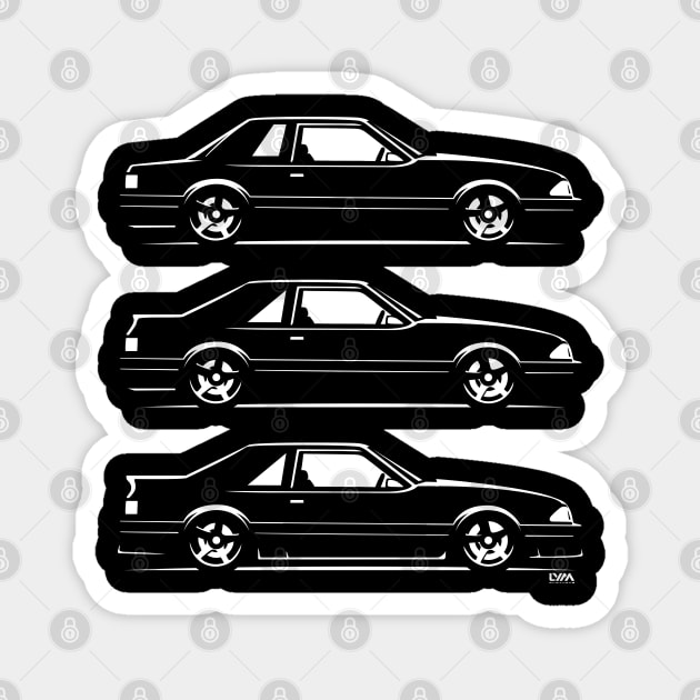 Fox Body Mustangs Magnet by LYM Clothing