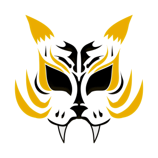 Kitsune Face - Gold T-Shirt