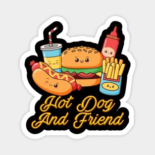 Hot Dog And Friend Magnet