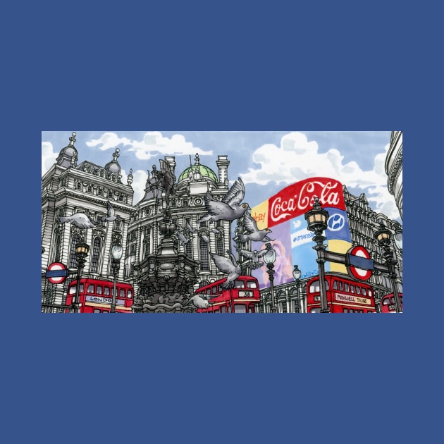 Piccadilly Circus by maxwellillustration