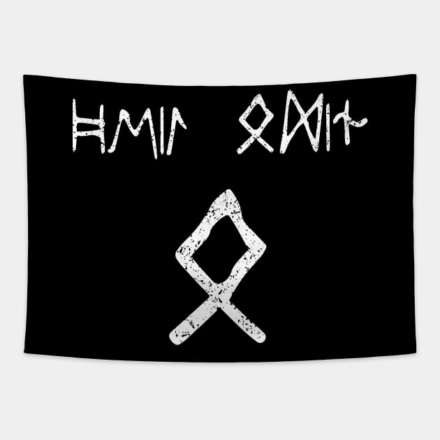 Heil Odin Rune Tapestry by ThoughtAndMemory