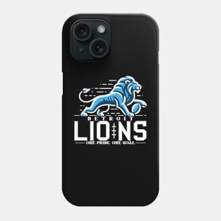 detroit lions one pride one goal Phone Case