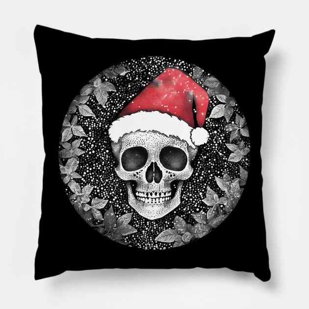 Santa Skull Pillow by Offbeat Oddities