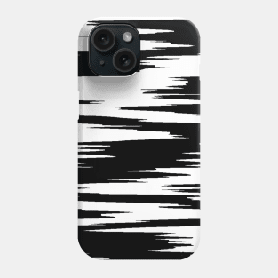 black and white abstract art artwork Phone Case