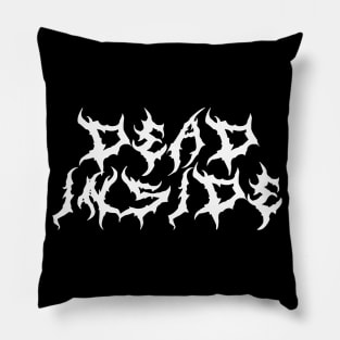 Dead Inside Metal Font Pillow