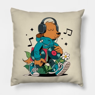 Chill and Groovin' Vinyl Dog Pillow