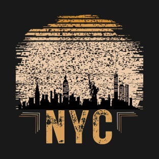 New york Statue of Liberty Skyline T-Shirt