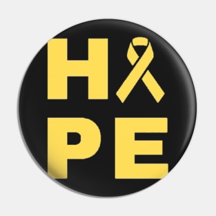 Hope Awareness ribbon (Yellow) Pin