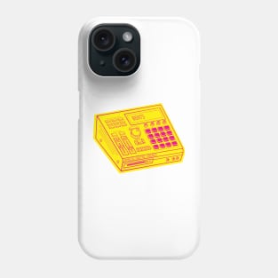 Beat Maker (Mexican Pink Lines + Yellow Rose Drop Shadow) Analog / Music Phone Case