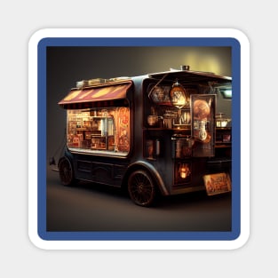 Steampunk Tokyo Ramen Food Truck Magnet