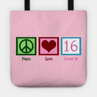 Peace Love Sweet 16 Tote