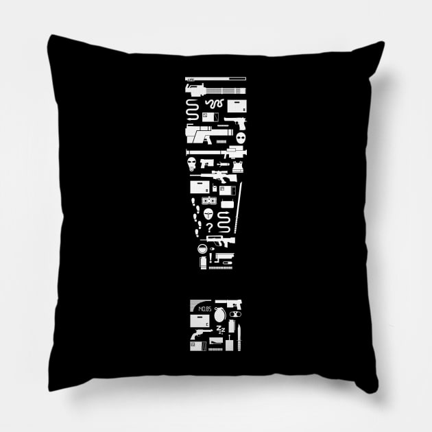 Tac-tee-cal Espionage Action Pillow by Pockets