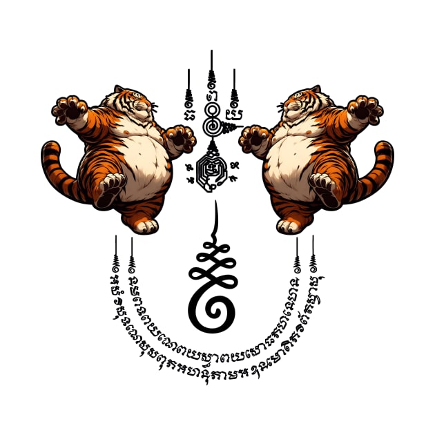 Thai Tattoo Parody "Sak Yant Tiger" by Rawlifegraphic