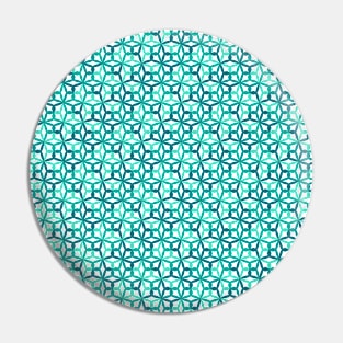 Geometric Flower Petal Pattern (Green) Pin