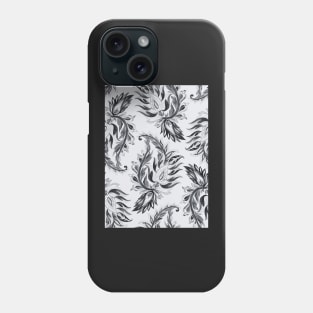 Black and white Paisley Pattern Phone Case