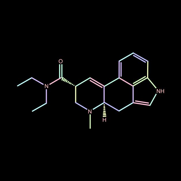 LSD Kawaii Pastel Rainbow Molecule by ChemECool