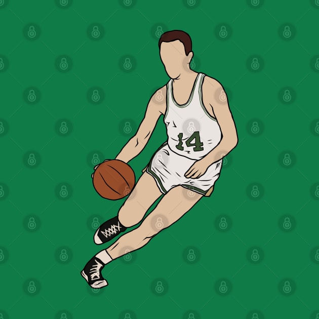 Bob Cousy Dribbling by rattraptees