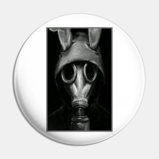 Gasmask Bunny Pin